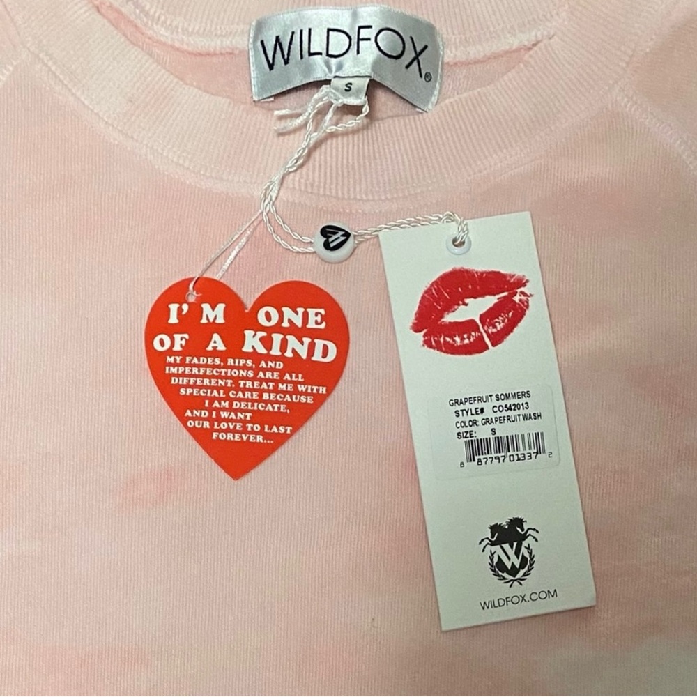 NWT WILDFOX GRAPEFRUIT SOMMERS INTENTIONALLY DISTRESSED SWEATSHIRT SZ SMALL - Picture 14 of 14